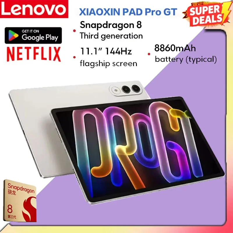 New  Lenovo Xiaoxin Pad Pro GT Tablet 11.1'' 3.2K LCD 144Hz Display Snapdragon 8 Gen 3 CN Version  8860mAh Android Pad P