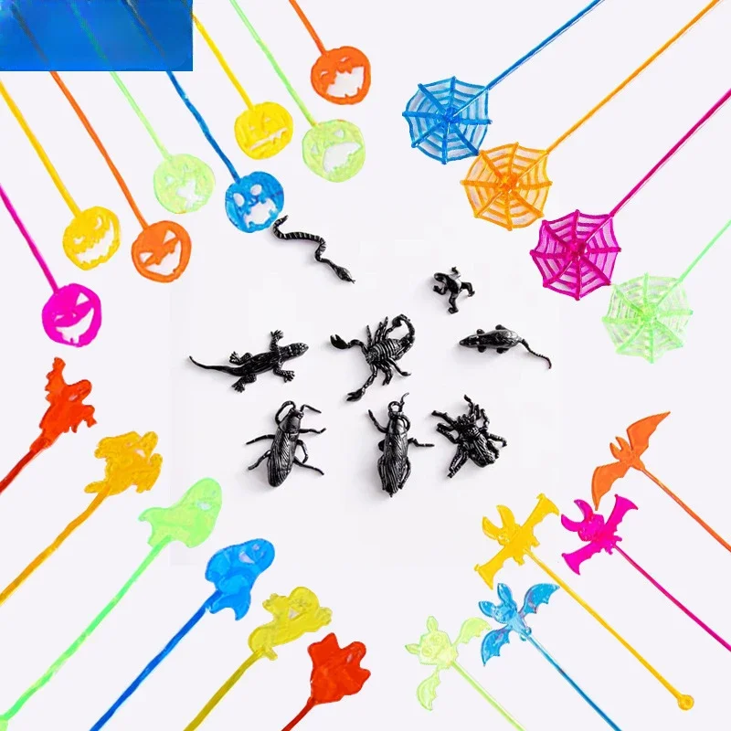 Novelty Gag Toys Creative Elastic Palm Spider Web Halloween Fashion Trick Wall Climbing Adhesive Stretch Toy Juguetes Gift