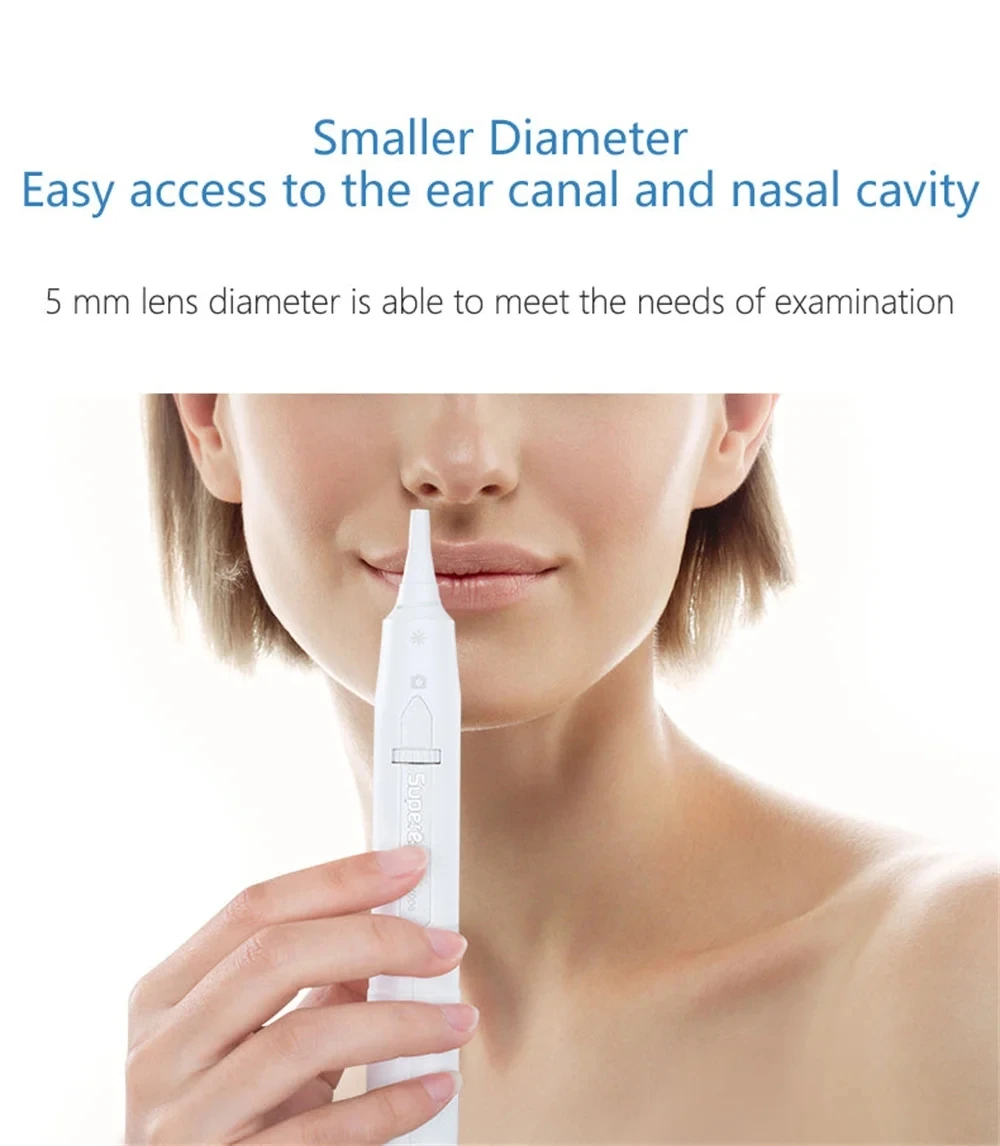 2MP 1080P Supereyes Y008 1-500X WIFI Visual Ear Pick Endoscope Otoscope Cleaner Digital Microscope For Human Pet Hair Nose Skin