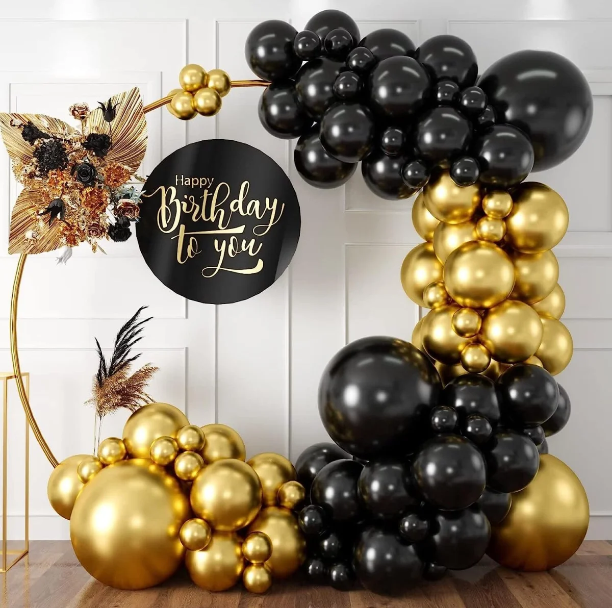 126 Teile/satz Hochwertige Schwarz Und Gold Latex Ballon Girlande Bogen Set Hochzeit Party Szene Dekoration Und Anordnung