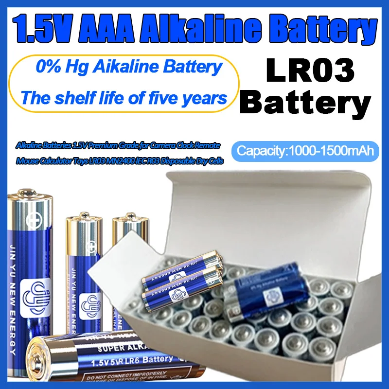 AAA LR03 1.5V 1000mAh Premium Alkaline Battery 2-20PCS MN2400 IEC R03 - For Remote Control Mouse Calculator Clock Electronics