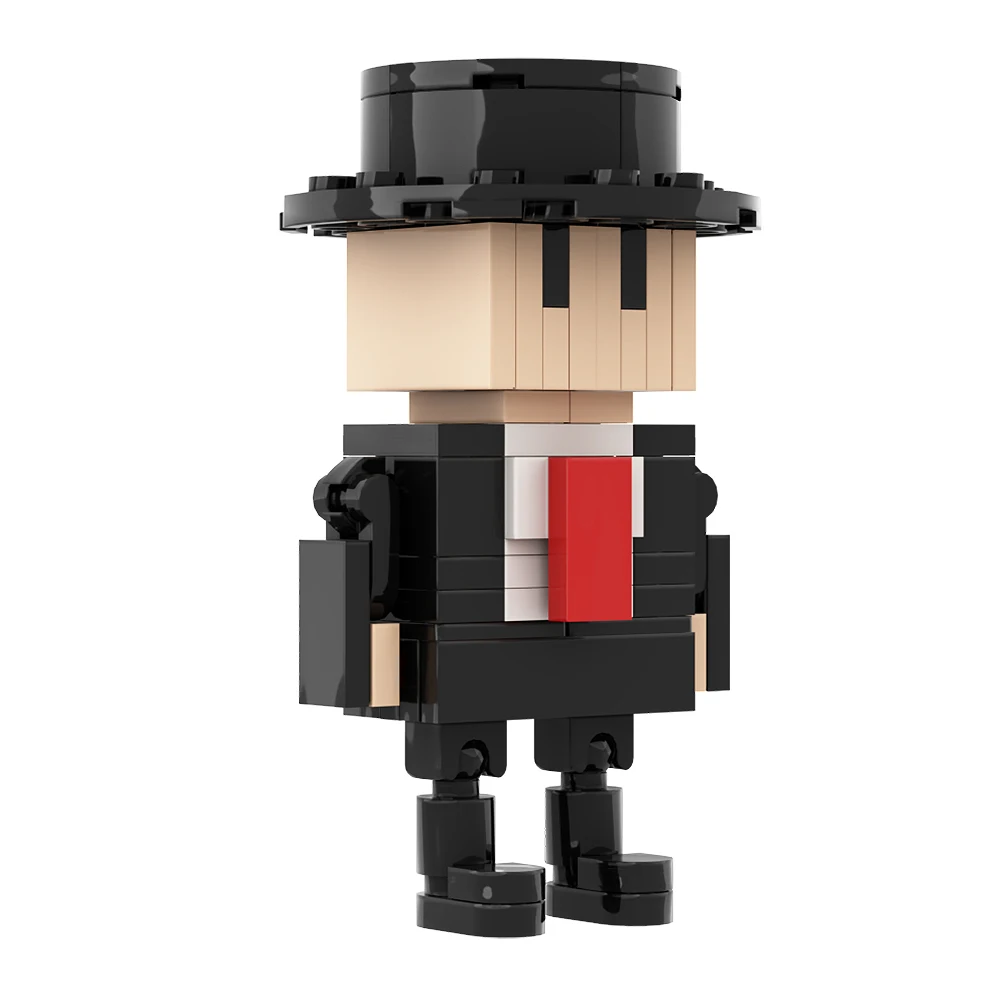 Gobricks MOC ゲーム転倒ガイ Brickheadz ビルディングブロックセットアクションキャラクター脱出 DIY レンガのおもちゃ子供の誕生日ギフト