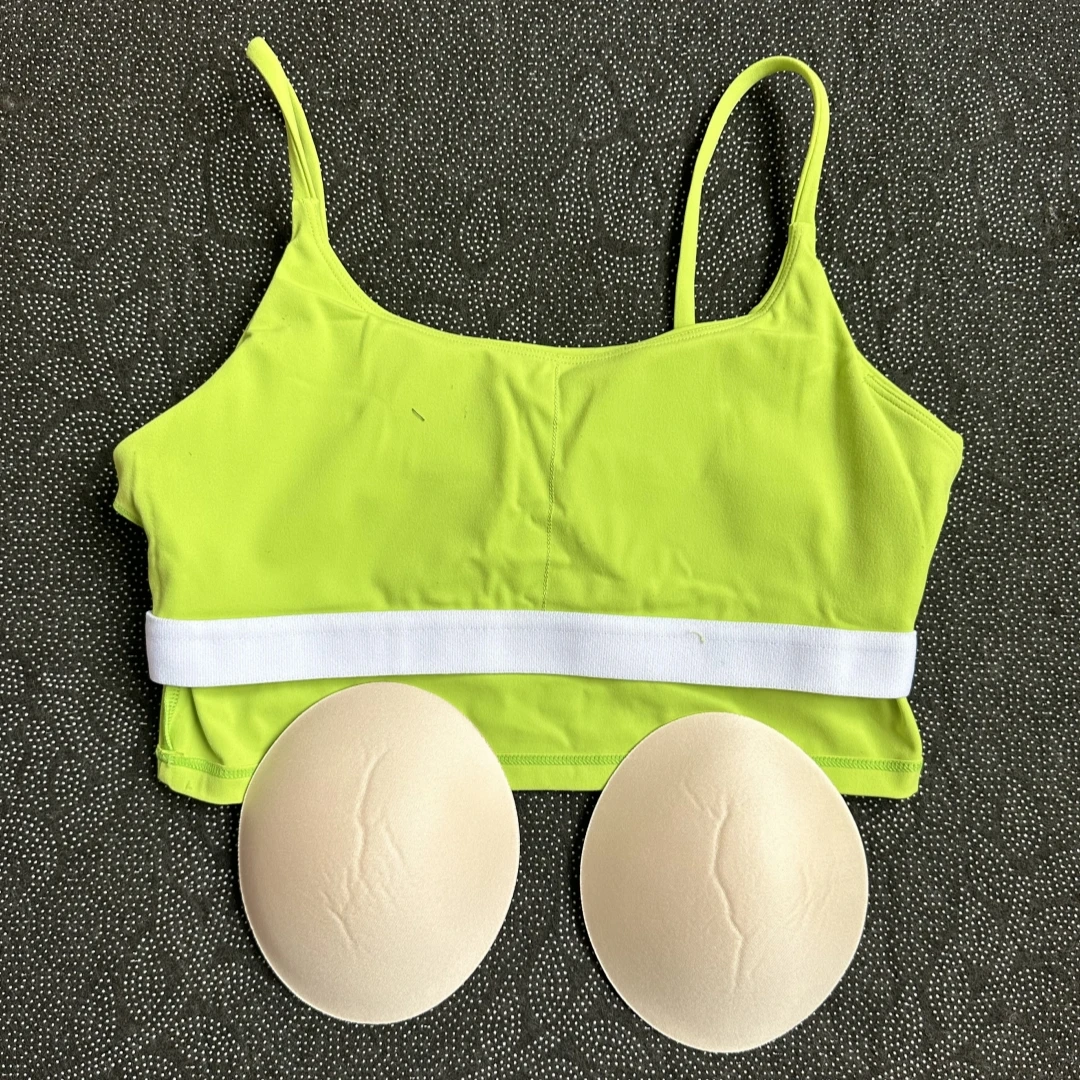 Solid Color Tight Fitness Women Sport Bra Spaghetti Strap Gym Yoga Bra Athletic Underwear Soft Top Workout Train With Chest Pad image 6