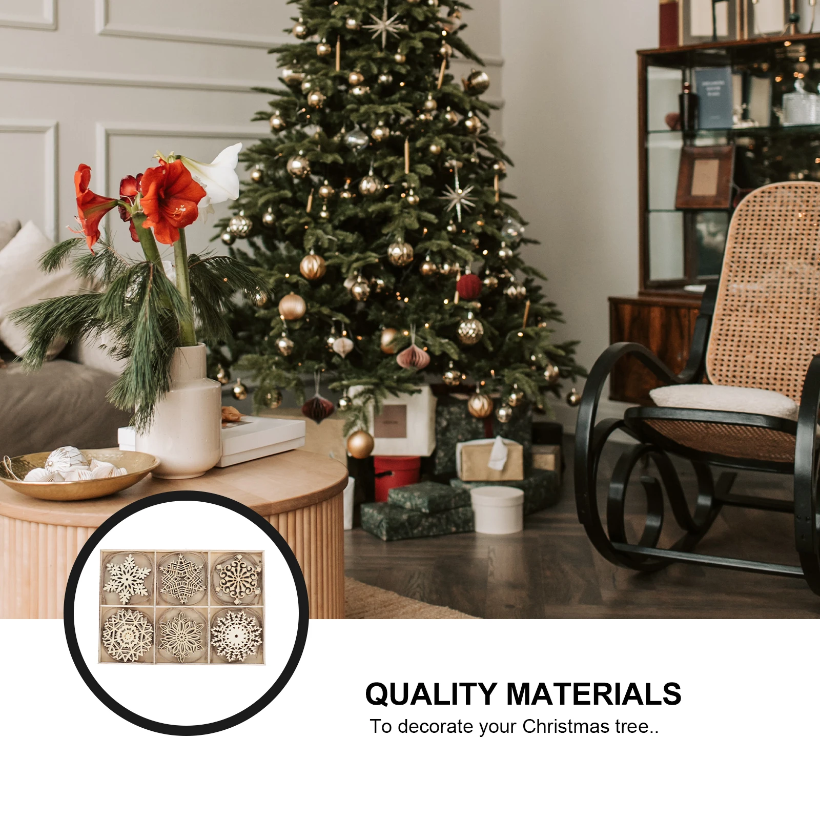 

Beige Wooden Christmas Tree Pendant DIY Painting Home Decor Xmas Hanging Adorn Party Layout Prop Tree Pendant Xmas Hanging Decor