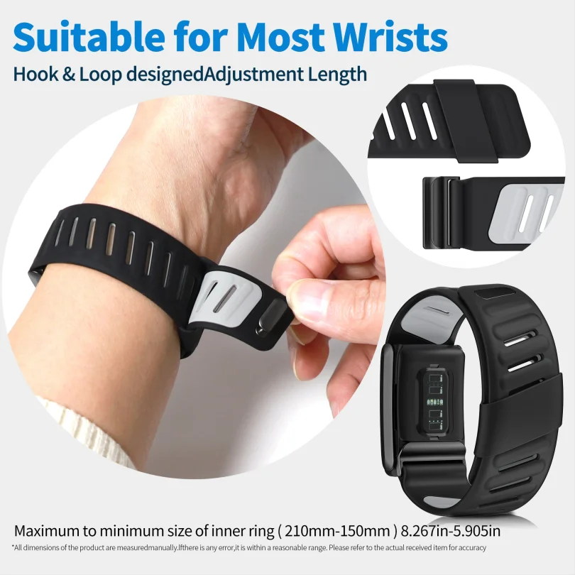 SportFlex Wrist Band Soft-Touch Silicone Waterproof and Sweatproof Replacement Band Compatible for WHOOP 4.0 HRM