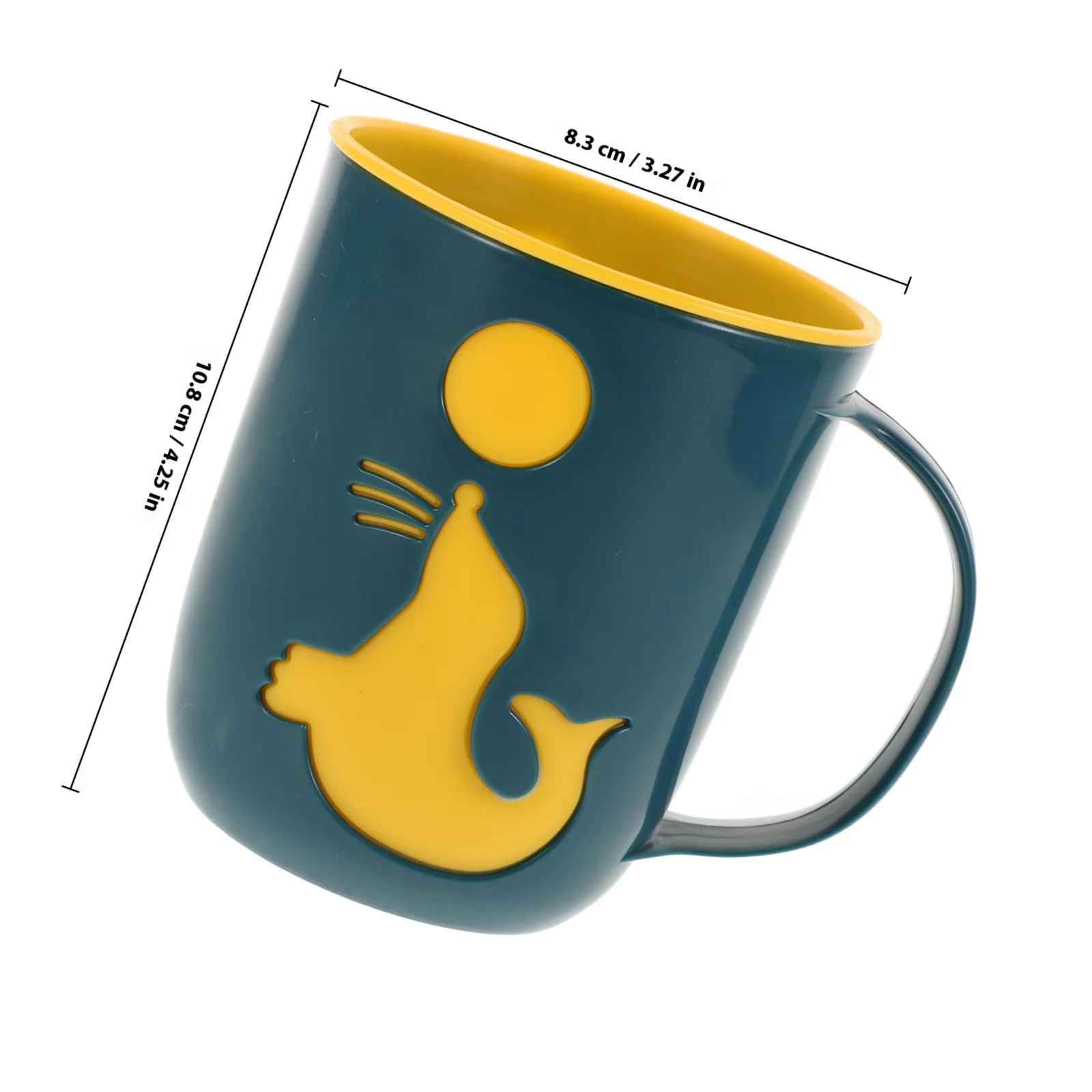 Creative Dolphin Design Toothbrush Rinsing Cup Portable Multi-Purpose Brushing Mug Safe Material Oral Care Travel Friendly