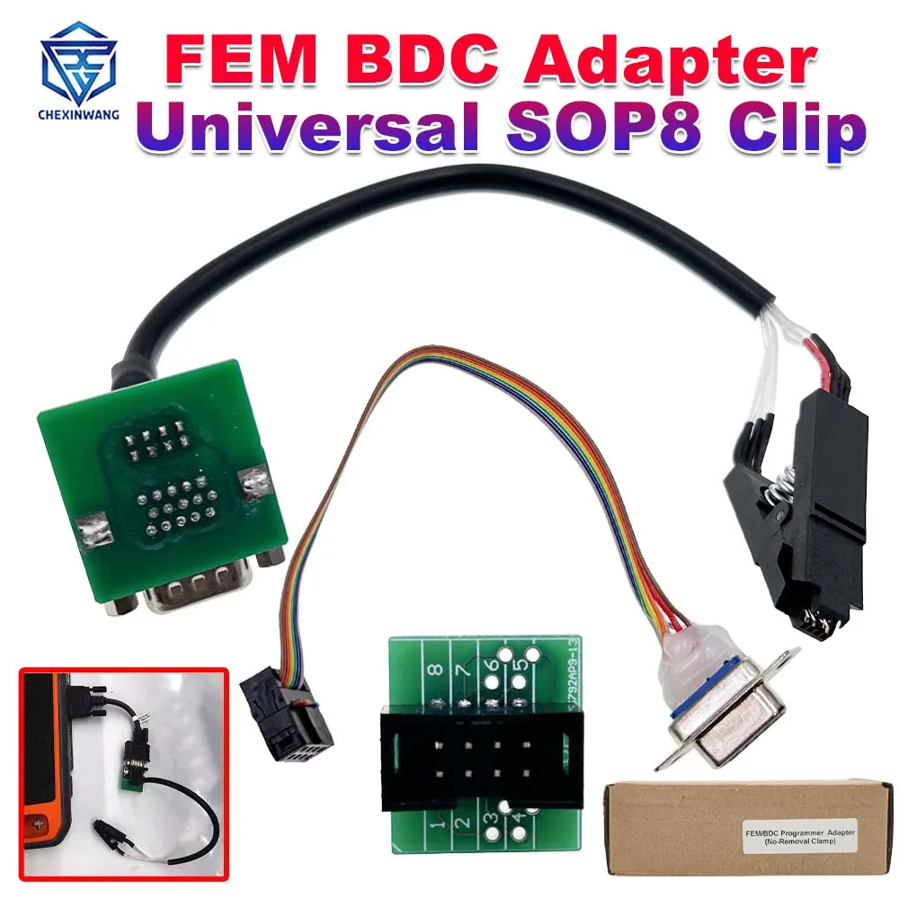 

Универсальный зажим FEM BDC SOP8 для Xhorse Key Tool Plus VVDI PROG CGDI ACDP для BMW All Key Lost для x1 x3 x5 x6 3 серии