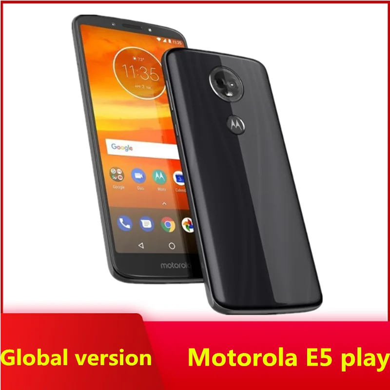 Original  Motorola Moto E5 Play XT1921 4G LTE Cell Phone  Smartphone 16GB Storage Black Network Unlocked