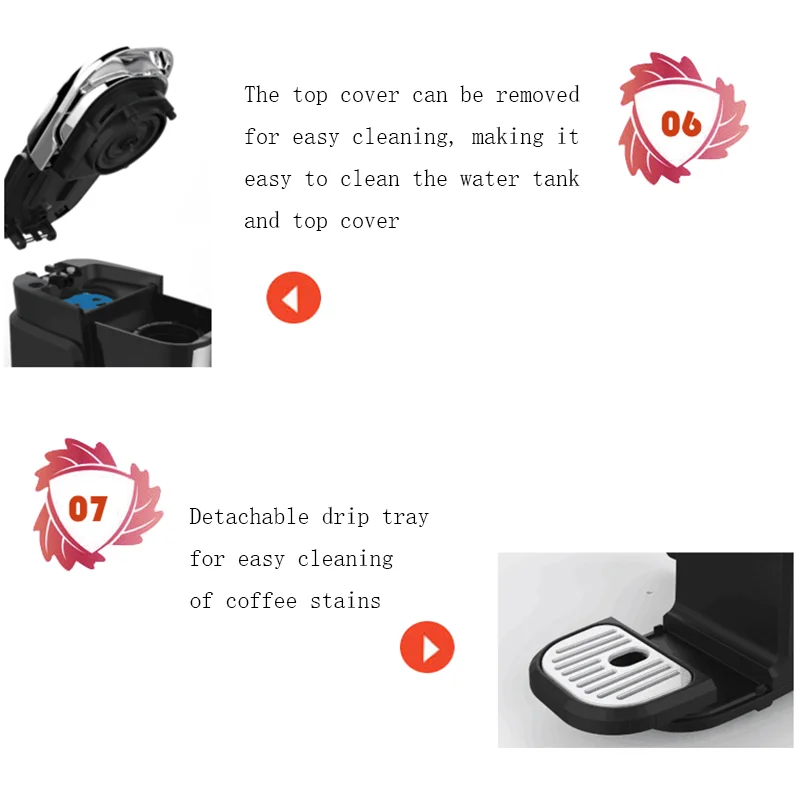 220V Capsule Coffee Machine Multifunctional Powder Tea Espresso Cafetera Three-In-One Portable Coffee Maker Capsule AC-507K Hot