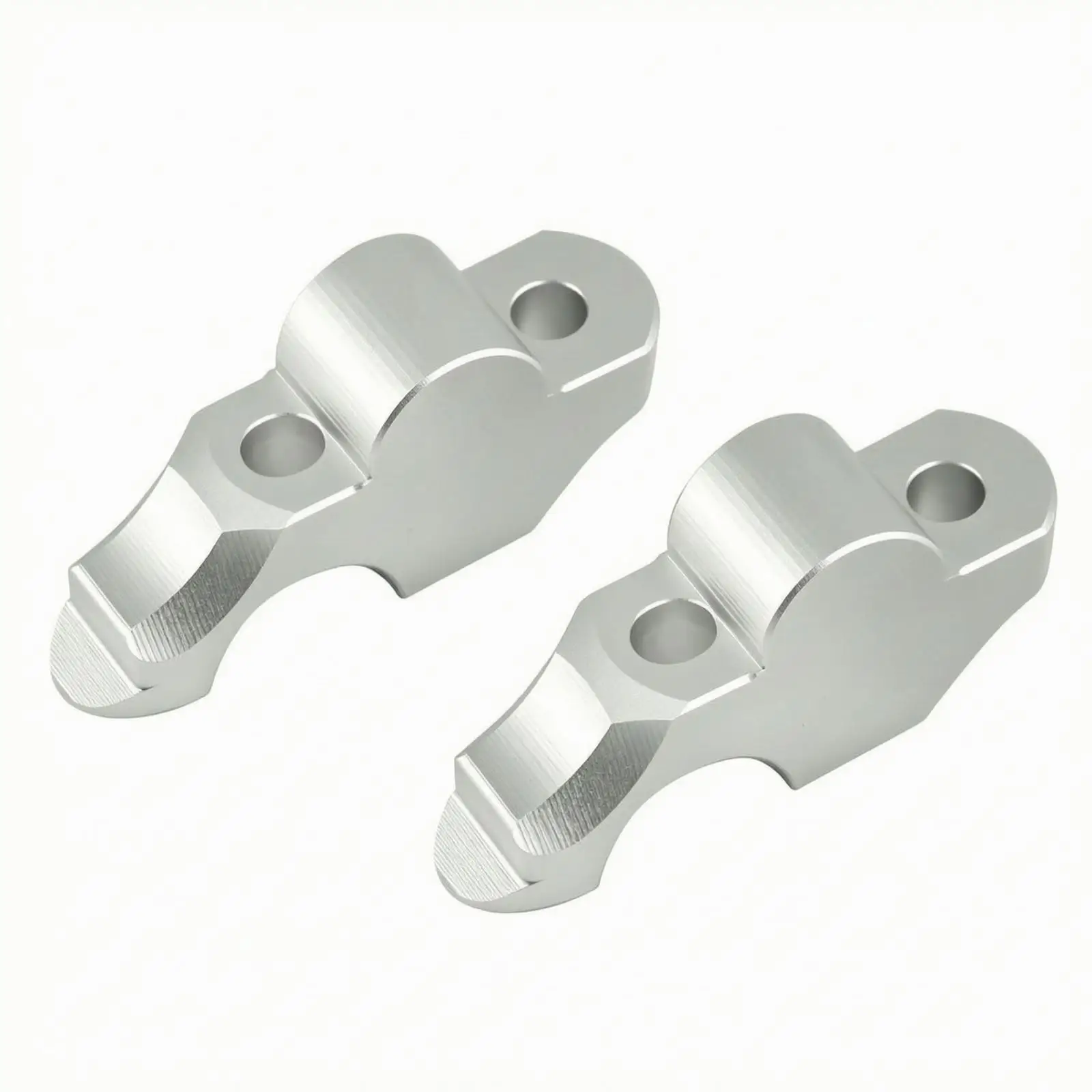 Handlebar Riser Kit for BMW R Nine T Motorcycle Handlebar Height Riser Rearward Offset Aluminum Alloy Silver Finish