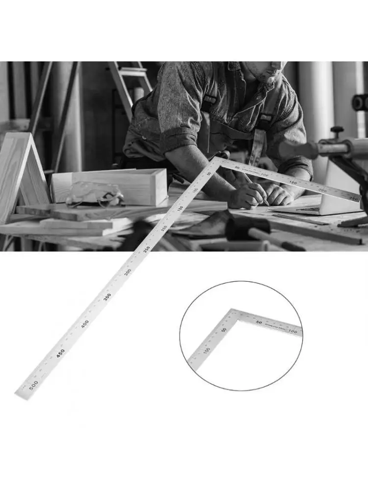 

Layout Tool Metal Measuring Ruler L Right Angles Ruler 1.2 mm Thickness