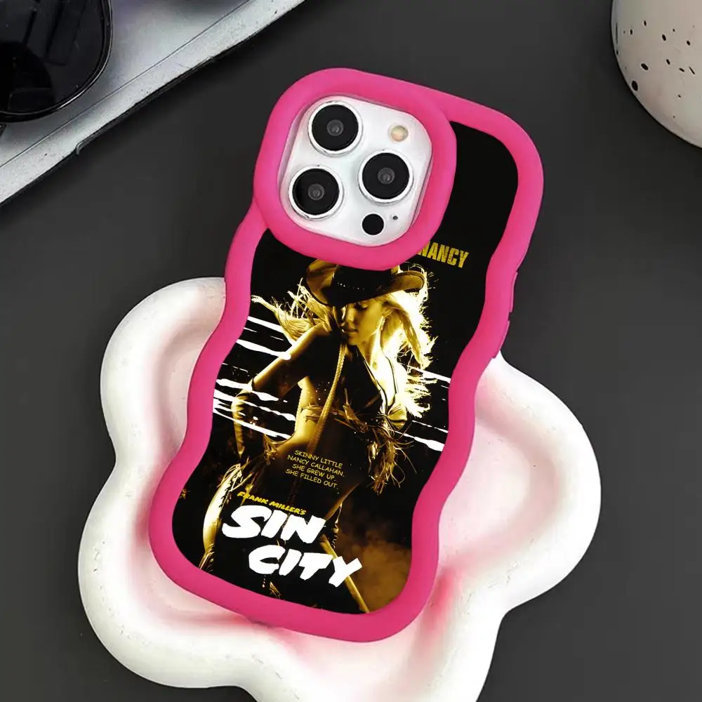 

Jessica Alba Phone Case for iPhone 17 16 15 14 13 12 11 Air Pro Max Plus Red Soft TPU Wavy Edge Cover