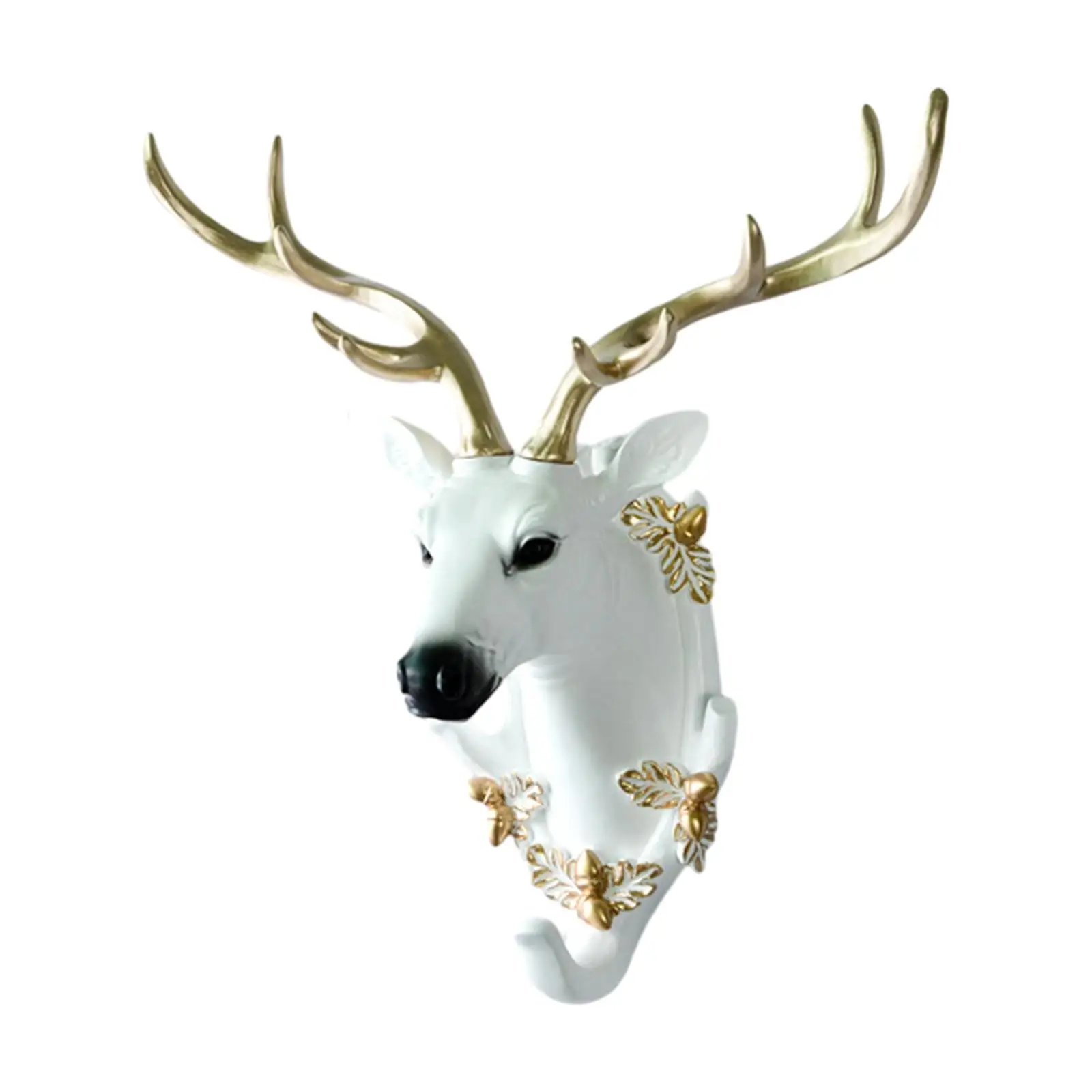 

White Premium Elk Sculptures Deer Head Wall Mount Home Decoration Deer Head Statue Good Process