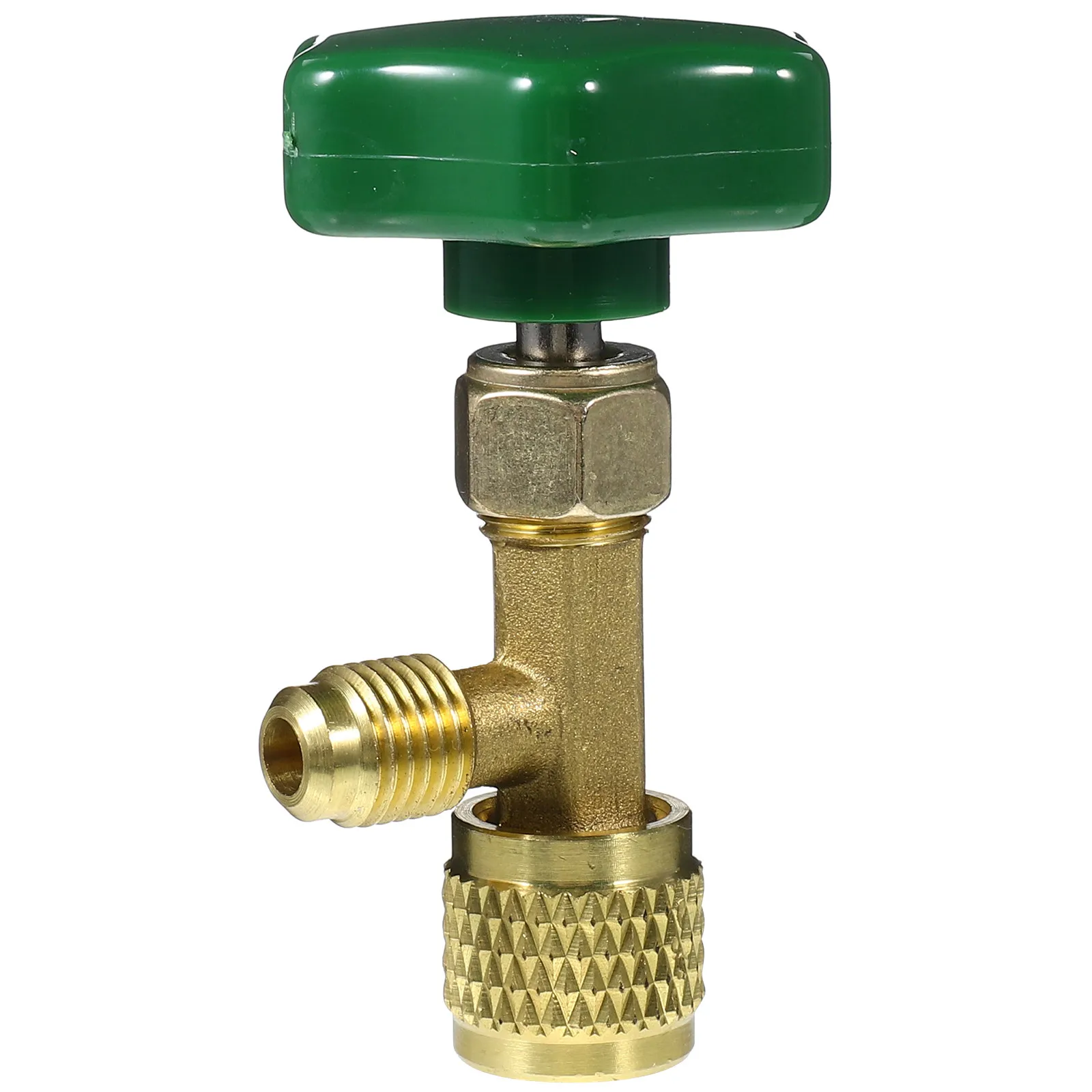 Válvula de seguridad universal de latón para refrigerante, válvula de bola para control de flujo de líquido en manguera de carga de aire acondicionado para coche, kit de recarga de aire acondicionado