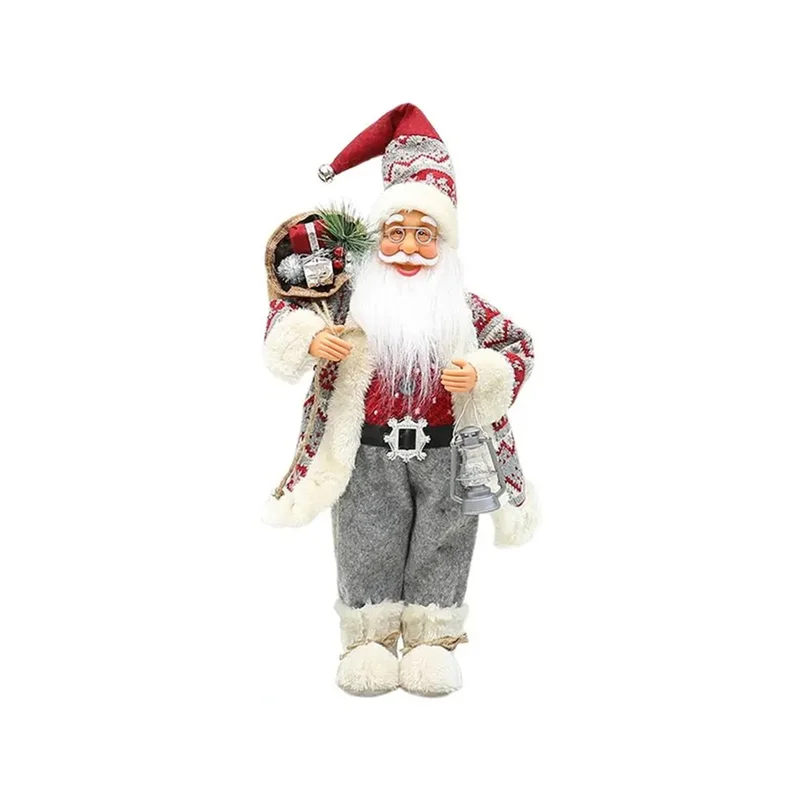 

Santa Claus Figurines Santa Claus Standing Santa Claus Figurine With Bag 18 Inches Holiday Decoration Santa Claus-A61E