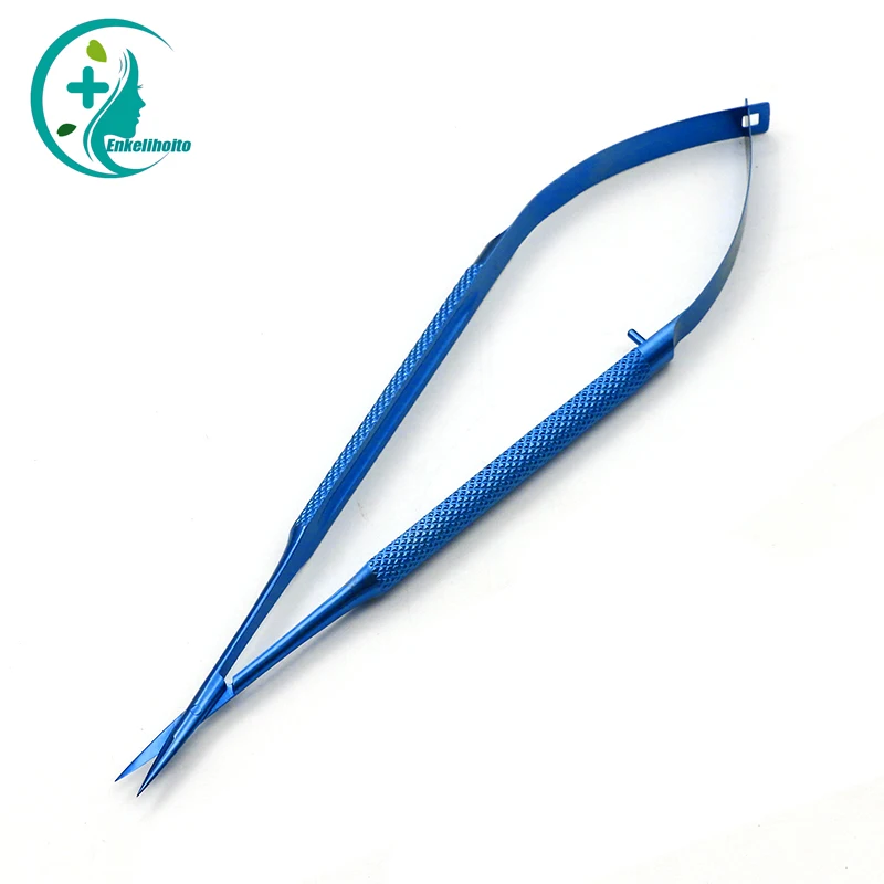 Eyebrow trimming scissors ophthalmic micro scissors straight end pointed elbow, and high-quality corneal scissors 12-18cm