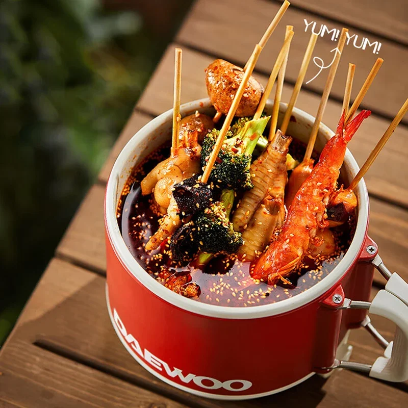 ماكينة طهي كهربائية صغيرة غير لاصقة متعددة الوظائف طباخ منزلي وعاء طبخ كهربائي 1.6L وعاء تسخين كهربائي طباخ المعكرونة