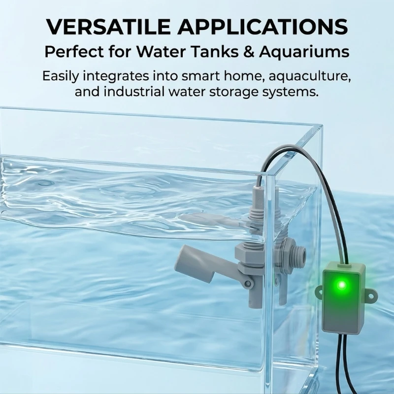 Threaded Side-Mount Float Sensors Switches with Electrical Output for Water Monitoring, Purification and Cooling M4YD