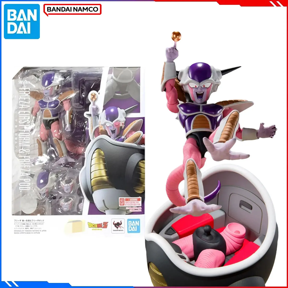 

Genuine Bandai Original Dragon Ball Figure Model Kits SHF1/12 Anime Figures Frieza First Form & Frieza Pod Action Model Toy Gift