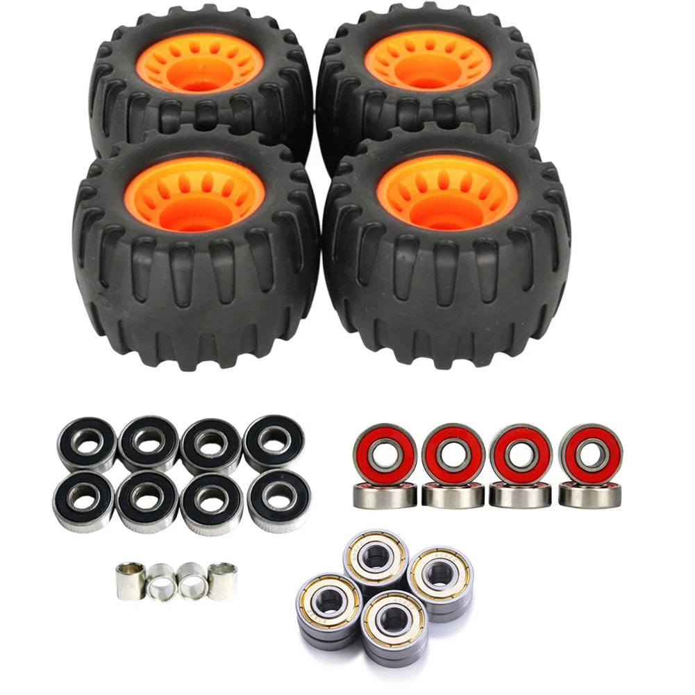 4PCS Skateboard Wheels Street Off Road Skateboard Wheel Anti-Slip Smooth 76x45mm Wheel For Street Park Skateboarding Accessories
