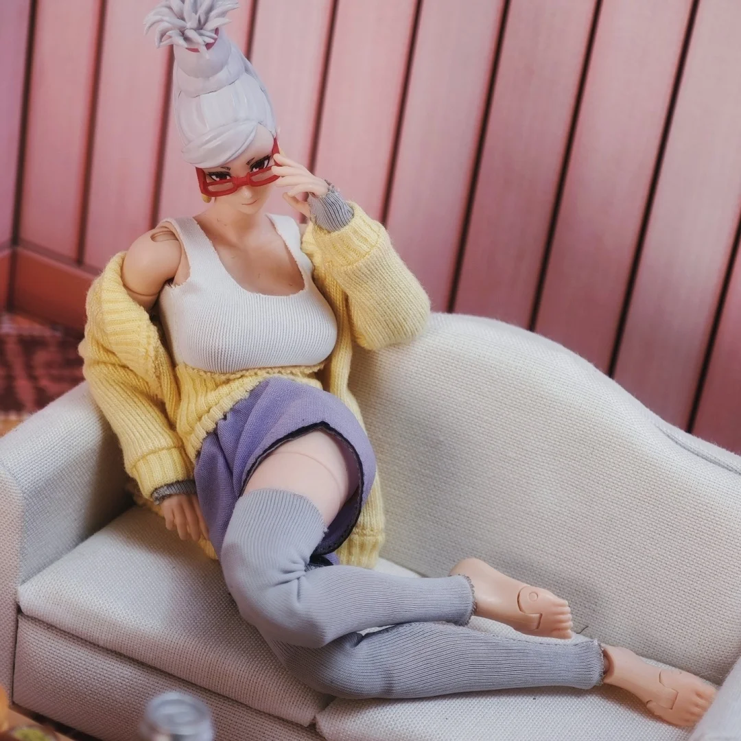 

Dan Da Dan Shf Anime NEW Handmade Ayase Hoshiko Sports suit set sweater Built In Iron Wire Is Suitable for 1/12 blank body Toys