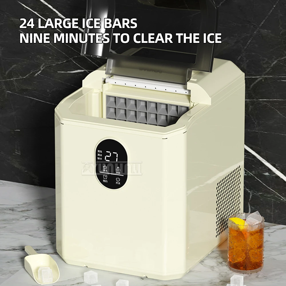 ハンドル付きポータブル製氷機、セルフクリーニング製氷機、商用デスクトップ製氷機