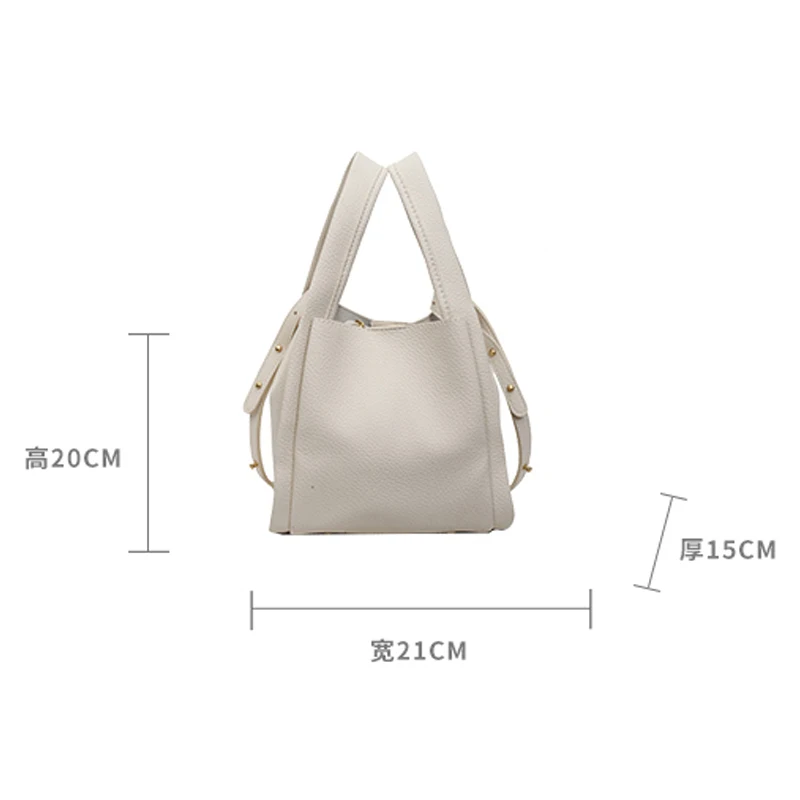 الليتشي نمط عالية الجودة حقيبة يد بولي PU بلون عادية حمل موضة تنوعا حقيبة كتف 2025 رائجة البيع حقائب للنساء بولسا