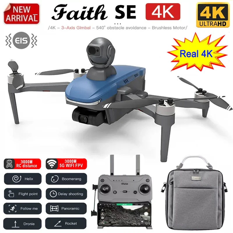 C-FLY Faith2 SE Drone 4K Professional 3-Axis Gimbal FPV 5G Wifi GPS RC Quadcopter With Camera 540° Obstacle Avoidance Helicopter