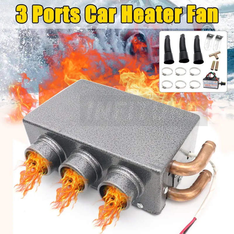 

3 Hole Car Heater Auto Van Heating Fan DC 12V 24V Portable Windshield Defroster Air Heater For RV Motorhome Trailer Trucks
