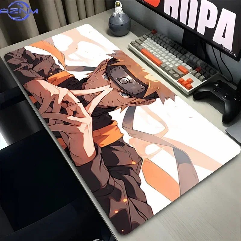Anime Naruto Uzumaki Rasengan Mouse Pad, Rubber Non Slip Gaming Desk Mat, Dynamic Blue & Orange Energy Effect Anime Art Mouse Pa