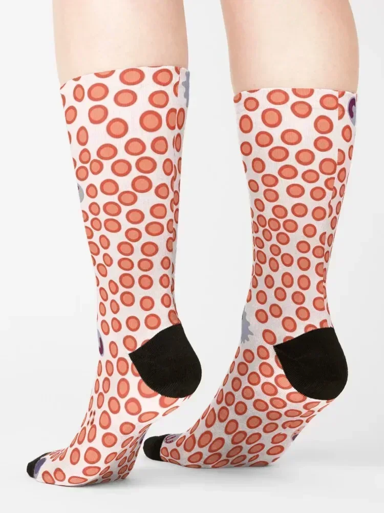 Blood cells pattern Socks ankle anti-slip winter hiking Women's Socks Men's