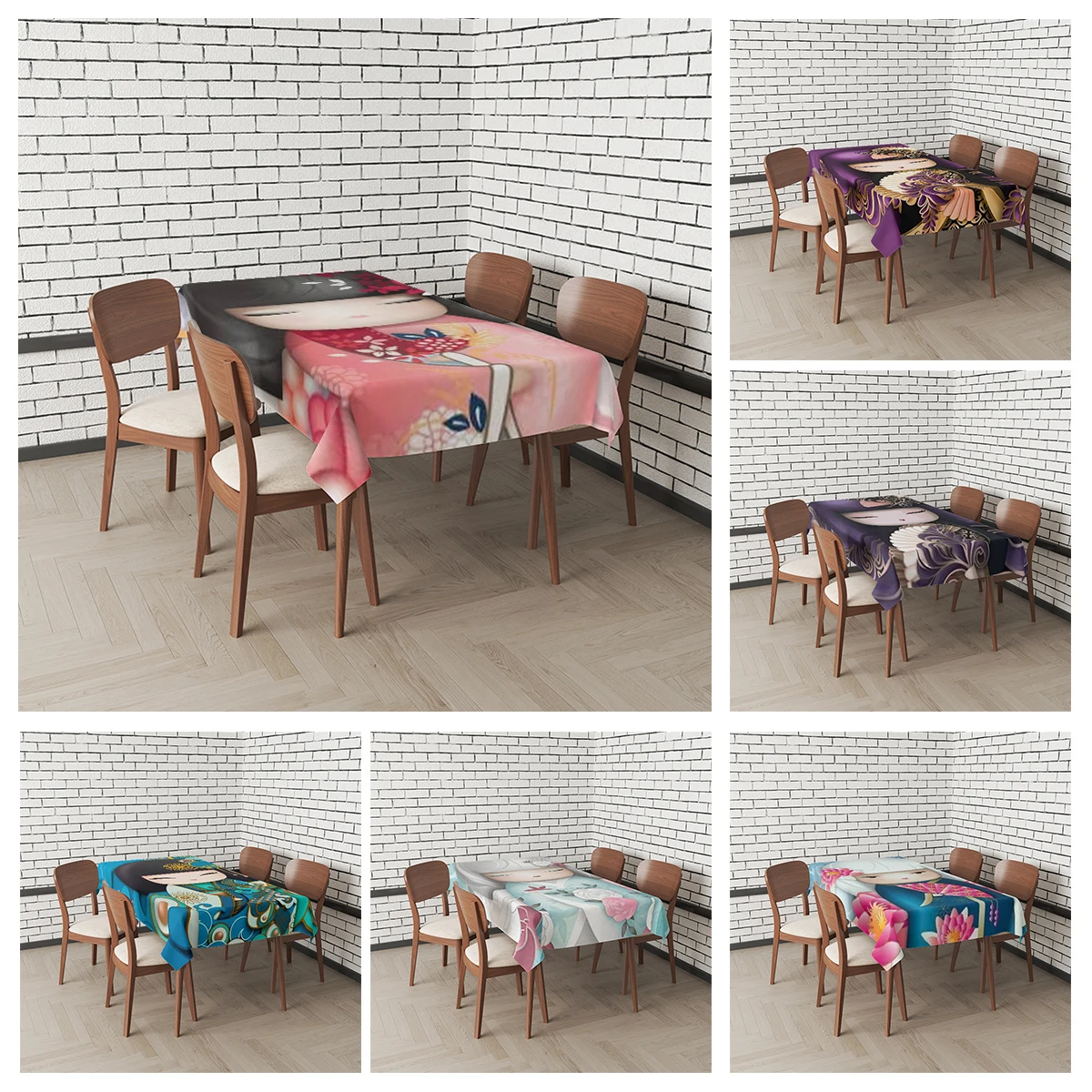 Home tablecloths for dining table decoration Natural and Animal Styles rectangular table accessories cloth Anti-stain tablecloth