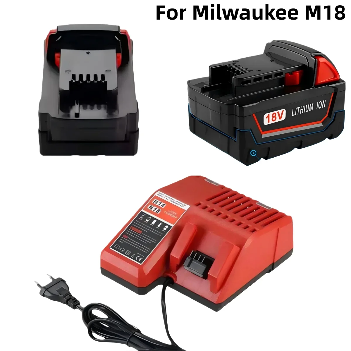 🔥For Milwaukee M18 18V cordless tool battery for M18B5 XC lithium-ion batteries 48-11-1815 2604-20 4