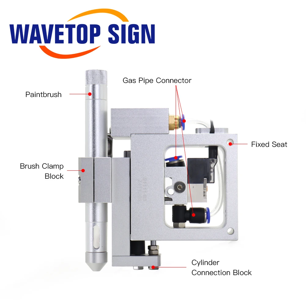 WaveTopSign Pneumatic Paintbrush Vibrating Knife Lift 15mm for Marking Writing Text and Drawing Graphics