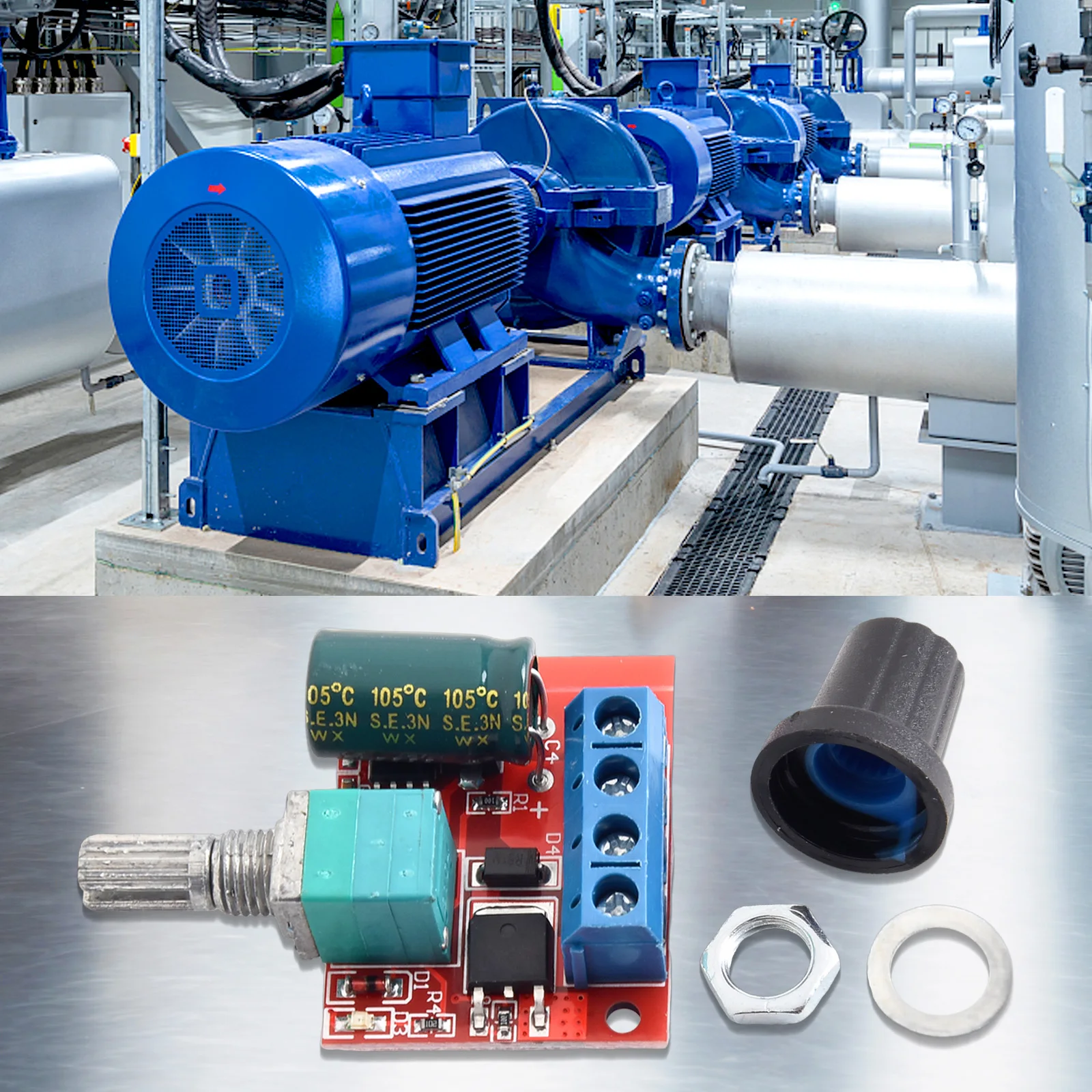 For DC Motor Speed Controller with Potentiometer Adjustable from 4 5V to 35V 5A Output for Efficient Performance