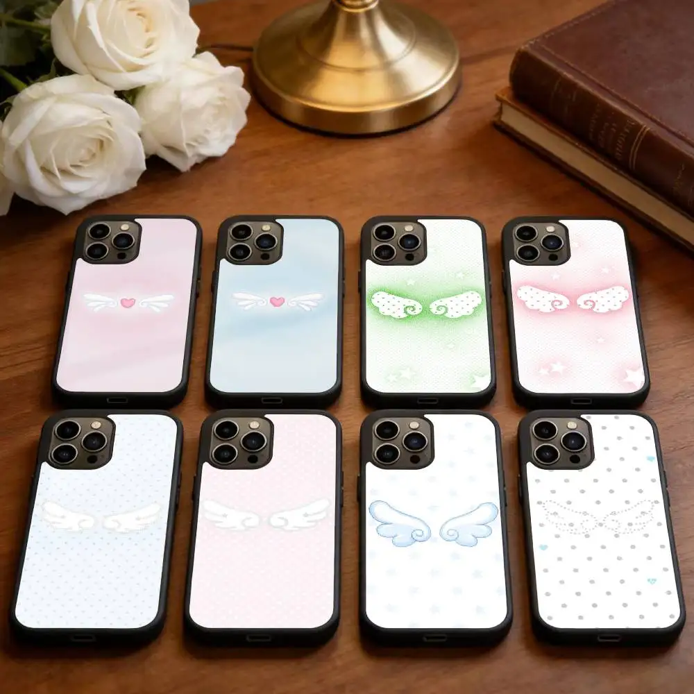 

Fashion Cute ins Korean Angel Wings Phone Case For iPhone17,16,15,14,13 Plus,Pro Max Magnetic For Magsafe Wireless Charging