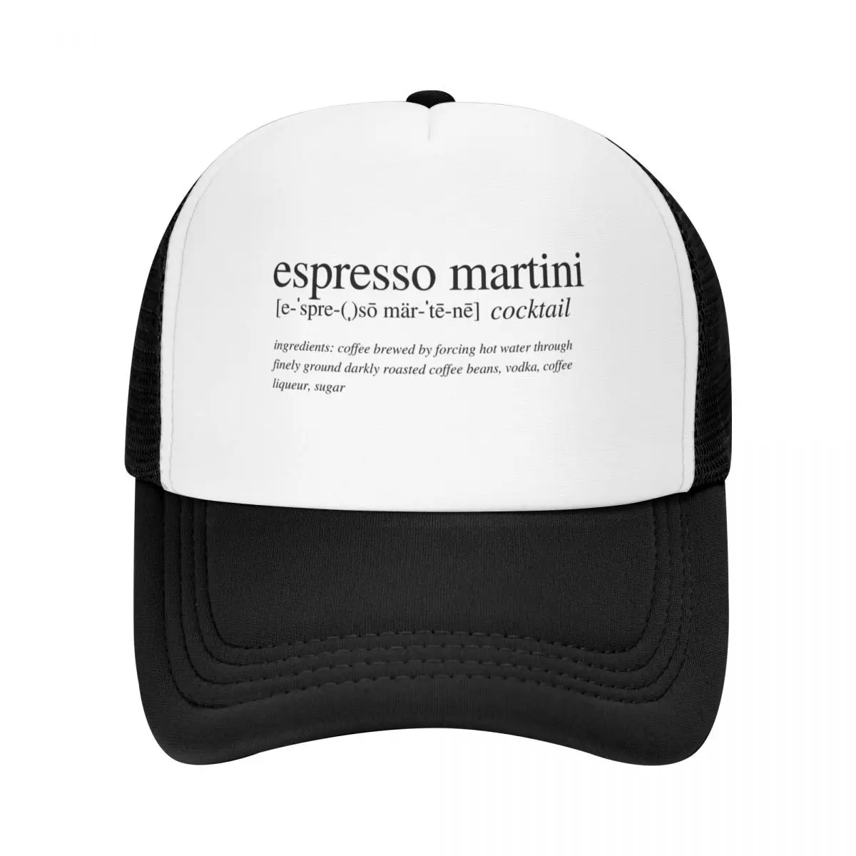 Espresso Martini cocktail Baseball Cap Dropshipping cute Hat Baseball Cap For Man Women's