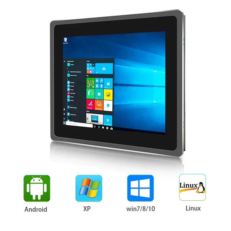 12 inch  x86 J1900 panel pc linux  fanless waterproof mini industrial touchscreen computer all in one panel pc