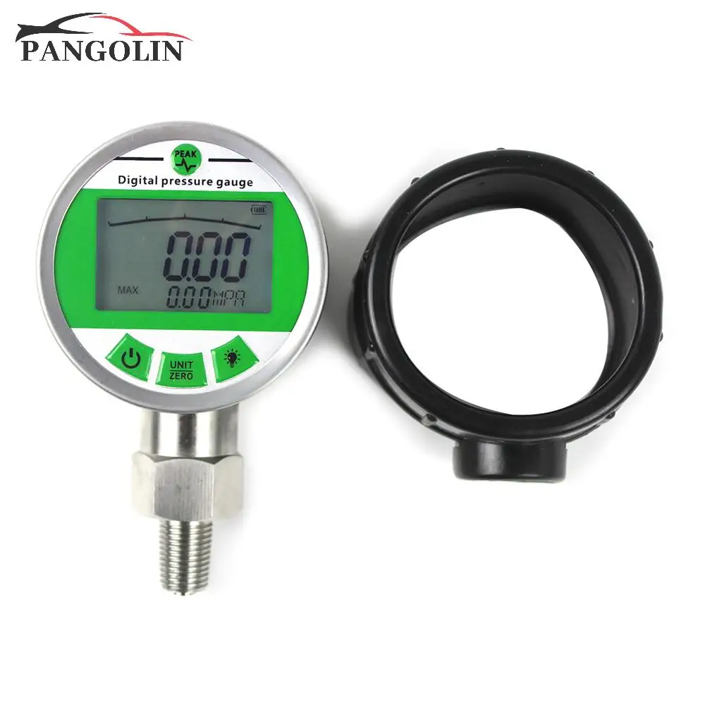 

Digital Pressure Gauge -0.1-100MPA/14500PSI with G1/2 Interface 0.4%FS Accuracy Hydraulic Air Gas Water Oil Pressure Gauge