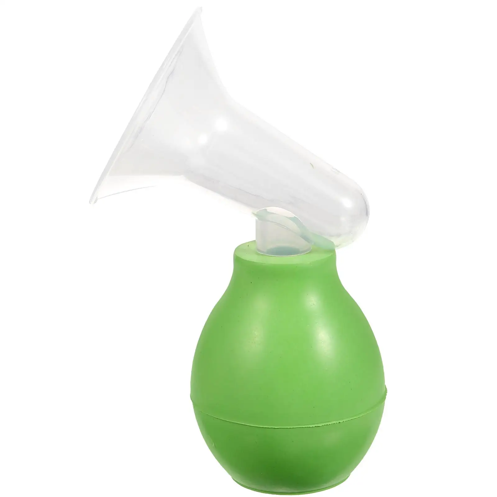 Manual Breast Pump Green Transparent Horn Durable Safe Reliable Smooth Surface Comfortable Easy Use Portable Breastmilk Suction
