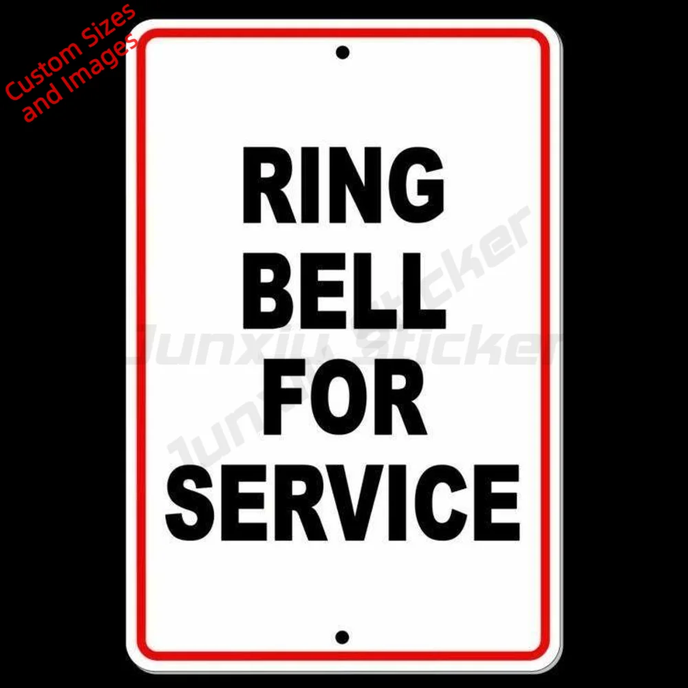 Ring Bell For Service Waterproof With UV Protection Vinyl Decal For Front Door And Porch Outdoor Entry Instructions Sticker