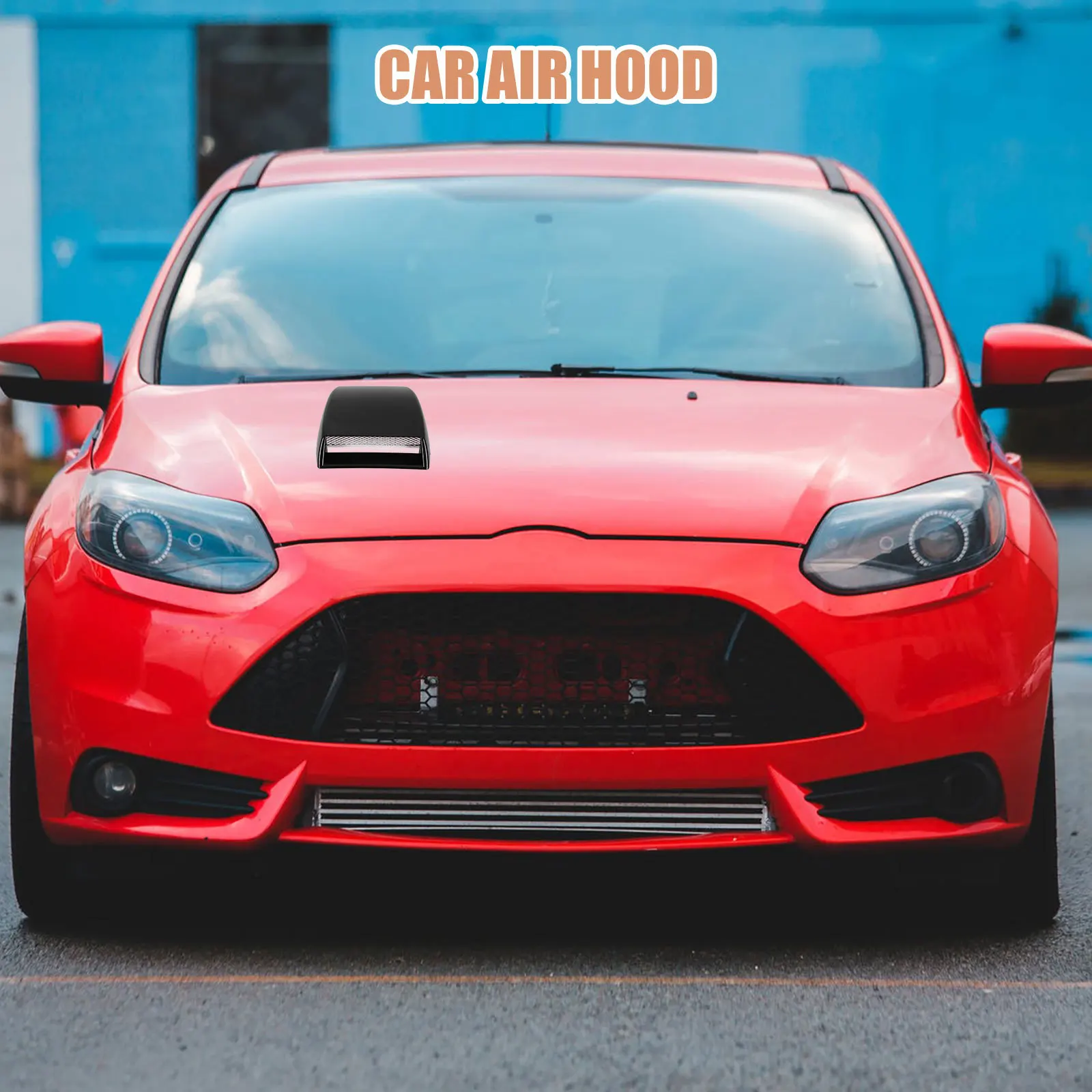 

Car Hood Scoop Black Universal Racing Air Flow Intake Bonnet Vent Grille Cover Durable Sticky Tape Easy Install for Car Roof