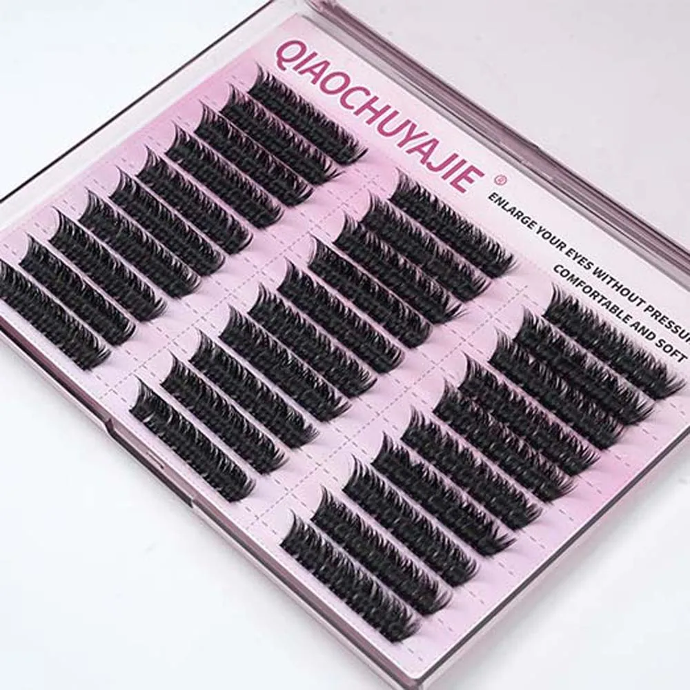 Eyelashes Extensions L Curl False Eyelashes DIY Oblique Winged Individual Cluster Eyelashes Long Lasting Segmented