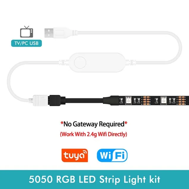 Smart Zigbee USB Led-leuchten Tuya Wifi RGB led Streifen DC5V 5050 Smart Led TV Zurück Beleuchtung Wok Mit Alexa Google hause