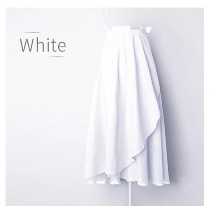 Jupe De Danse Classique En Mousseline De Soie - Jupe Tutu Fluide Pour Ballet, Gymnastique Et Patinage, Taille Unique