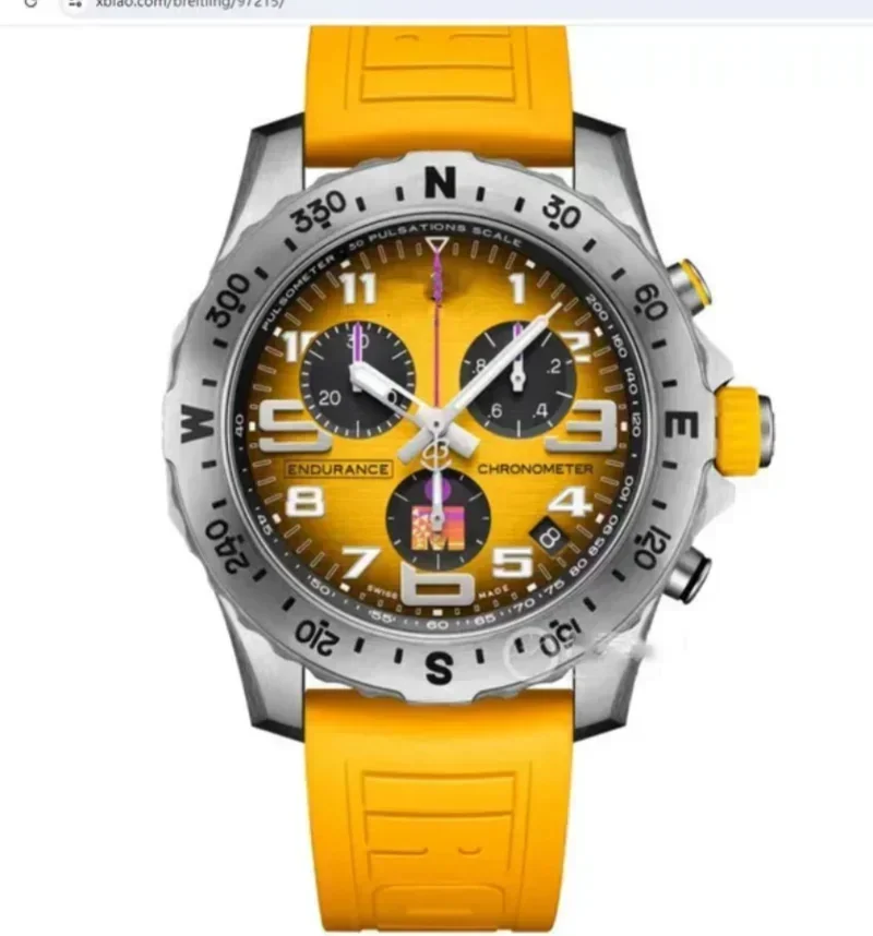 2025 Luxury Brand Quartz Watch Fashion Business Sports Style Multi Function With Calendar Silicone Tape Belt AAA+