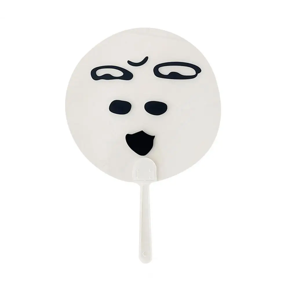 Summer Fan Portable Waterproof Pvc Handheld Fan with Funny Expression Design for Outdoor Travel Summer Photo Props Portable Pvc