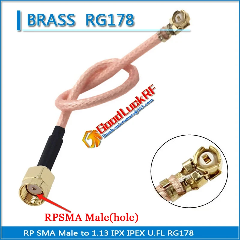 High Quality RP-SMA RPSMA RP SMA Male To IPX U.FL IPEX Female Pigtail Jumper RG178 Cable RF Connector Coaxial Low Loss