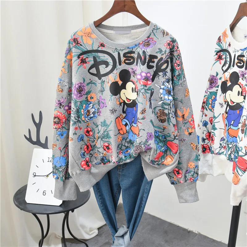 Women Hoodies Cartoon Korean Style Autumn Spring  Sweatshirt Long Sleeve pullovers Clothes Harajuku Hoodies Casual Blouse