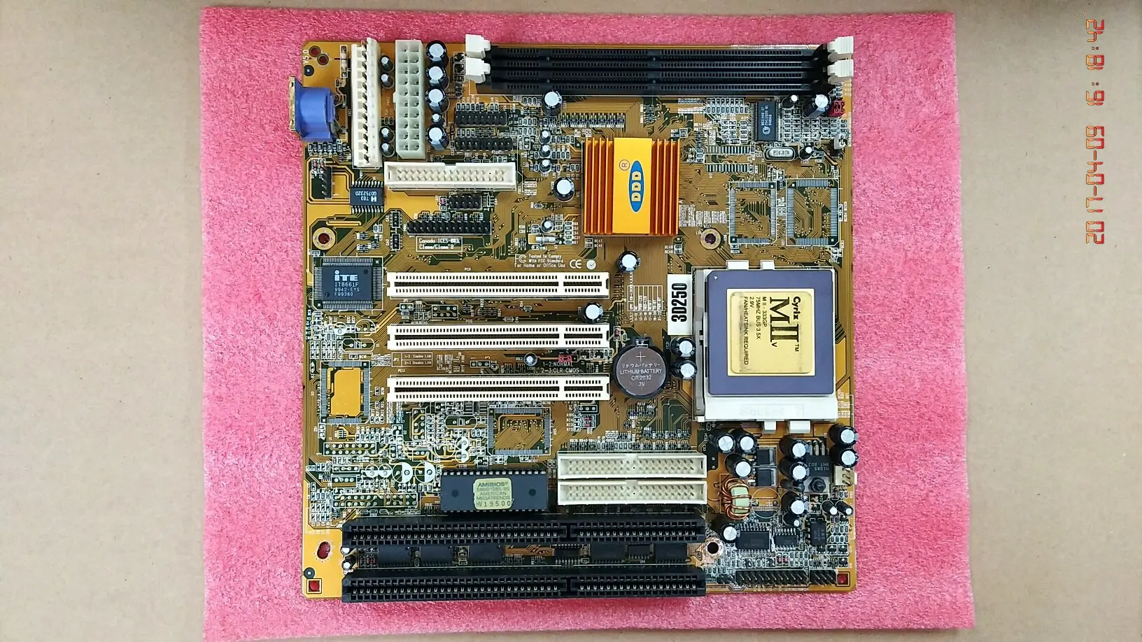 Second hand Elite AT586 motherboard sis5598 with 2 ISA slots 3D250S for industrial equipment